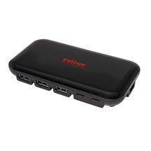 ROLINE USB 10Gbps (3.2 gen. 2) Hub, 4x USB3.0 A(F) +  3x USB C(F), se zdrojem