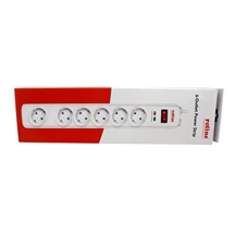 ROLINE Vícenásobná zásuvka 230V/10A, 6x zásuvka DE, vypínač, přepěťová ochrana, šedá, 1,8m
