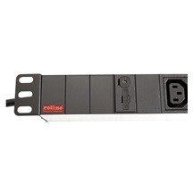 ROLINE 19" napájecí panel 1U, 8x zásuvka C13, vidlice IEC320 C14, hliník, 2m