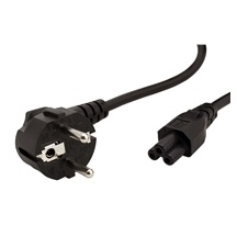 ROLINE Kabel síťový k notebooku, CEE 7/7(M) - IEC320 C5, 1,8m (trojlístek), černý