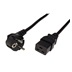 ROLINE Kabel síťový 16A, CEE 7/7(M) - IEC320 C19, 2m, černý