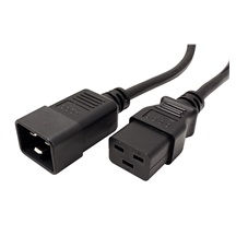 ROLINE Kabel síťový prodlužovací 16A, IEC320 C20 - C19, 3m, černý