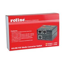 ROLINE Ethernet přepínač s konvertorem pro optické kabely POF, 2xTP, 1x POF