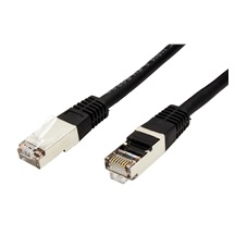 ROLINE S/FTP patchkabel kat. 5e, 1m, černý