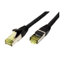 ROLINE S/FTP patchkabel kat. 6a, venkovní, TPE, LSOH, 7m, černý