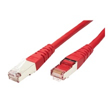 ROLINE S/FTP patchkabel kat. 6, 0,3m, červený