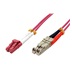 ROLINE Optický patchkabel E2000(UPC) - LC(UPC), 50/125 (multimode), LSOH, duplex, OM4, 1m