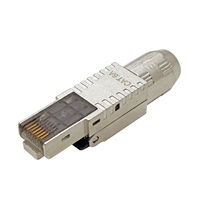 ROLINE Konektor RJ45 kat. 6a stíněný, na lanko / drát, montáž bez nástrojů, stříbrný