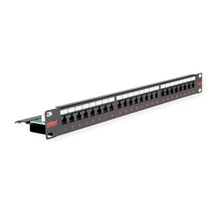 ROLINE Patchpanel 19'' kat. 6 UTP, 24 portů, černý