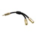 ROLINE GOLD Redukce jack 3,5 M - 2x jack 3,5 F