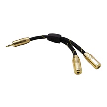 ROLINE GOLD Redukce jack 3,5 M - 2x jack 3,5 F