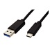 ROLINE GREEN USB 5Gbps kabel USB3.0 A(M) - USB C(M), TPE, černý, 1m
