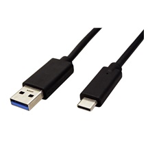 ROLINE GREEN USB 5Gbps kabel USB3.0 A(M) - USB C(M), TPE, černý, 1m