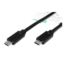 ROLINE GREEN USB 20Gbps (3.2 gen 2x2) kabel USB C(M) - USB C(M), PD 100W, TPE, černý, 1,5m