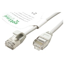 ROLINE GREEN U/FTP patchkabel kat. 6a, tenký, LSOH, 1,5m, šedý