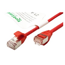 ROLINE GREEN U/FTP patchkabel kat. 6a, tenký, LSOH, 1,5m, červený