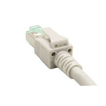 saCON S/FTP patchkabel kat. 6a, 1m, se světelnou identifikací, LSOH, šedý