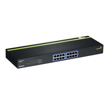 TRENDnet Ethernet přepínač 1Gb, 16 portů, 19", černý, GREENnet (TEG-S16g)