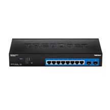 TRENDnet Ethernet přepínač 1Gb, 10 portů (8x RJ45 + 2x SFP), web smart (TEG-082WS)
