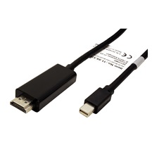 Value DisplayPort - HDMI kabel, miniDP(M) -> HDMI M, 4K@30Hz, 1m