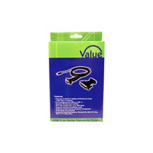 Value Adaptér USB C(M) -> 1x RS232 (MD9), + redukce na MD25, 1,8m