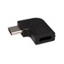 Value USB redukce USB C(M) - USB C(F), lomená  90° , černá