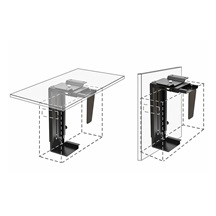 Value Držák PC pod desku stolu/na zeď, černý, do 10kg