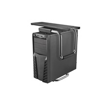 Value Držák PC pod desku stolu, otočný, černý, do 30kg