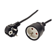 Value Kabel síťový prodlužovací 230V, CEE 7/7(M-F), 10m, černý