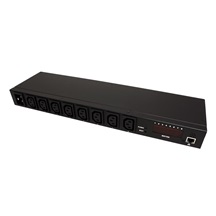 Value 19" napájecí panel, 1U, 230V ovládaná přes IP, 8x zásuvka C13