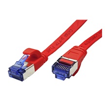 Value FTP patchkabel kat. 6a, plochý, 1m, červený