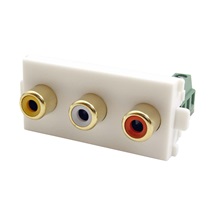 Value Modul 22x44 - 3x RCA (Cinch), šroubovací