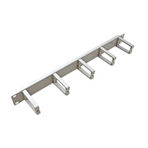 Value 19'' vyvazovací panel 1U, jednostranný, 5x plastový třmen "C", šedý