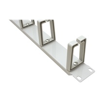 Value 19'' vyvazovací panel 1U, jednostranný, 5x plastový třmen "C", šedý