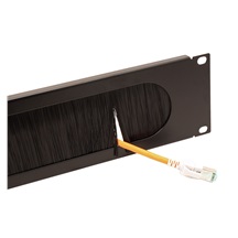 Value 19" kabelový vstup 2U, kartáčový, černý