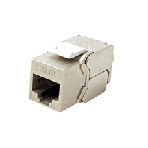 Value Keystone konektor kat. 6a, stíněný, 180°, slim, montáž bez nástrojů