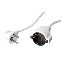 BACHMANN Kabel síťový prodlužovací 230V, DE, CEE 7/7(M) - CEE 7/3(F), 10m, bílý (341.203S)