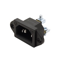 BACHMANN Panelový konektor síťový C14 samec, 250V/10A, černý (917.170)