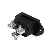BACHMANN Panelový konektor síťový C14 samec, 250V/10A, černý (917.170)