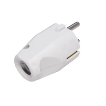BACHMANN Konektor síťový 250V/16A, samec, CEE 7/7, na kabel, bílý (910.200)