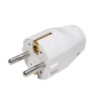 BACHMANN Konektor síťový 250V/16A, samec, CEE 7/7, na kabel, bílý (910.200)