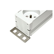 BACHMANN 19'' napájecí panel 1U,  8x zásuvka CZ, 0,2m bez koncovky, šedý (333.819)