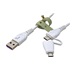 BIOnd USB 2.0 kabel USB A(M) - USB C(M) + microUSB B(M), 3A, 1,2m