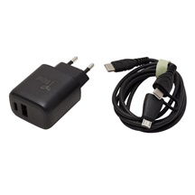 BIOnd Napájecí adaptér síťový (230V) - USB A QC 3.0 + USB C PD, 20W, + USB C/micro B kabel