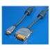 Clicktronic HQ OFC DVI-HDMI kabel, DVI-D(M) - HDMI M, s ferity, 3m