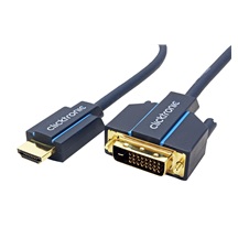 Clicktronic HQ OFC DVI-HDMI kabel, DVI-D(M) - HDMI A(M), 20m