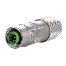 METZ CONNECT Průmyslový konektor M12 4pin (F), kód D, kat. 5e, IP67