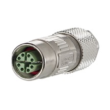 METZ CONNECT Průmyslový konektor M12 8pin (F), kód X, kat. 6a, IP67