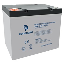 Conexpro baterie AGM 12V, 55Ah, životnost 10 let, M6