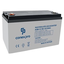 Conexpro baterie AGM 12V, 100Ah, životnost 10 let, M8